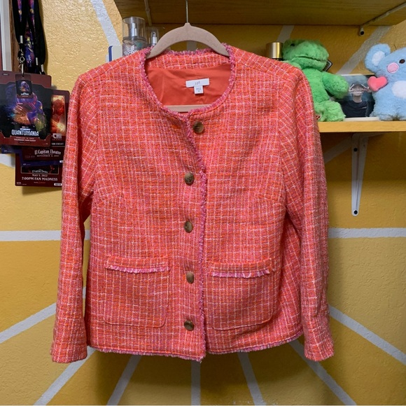 J. Jill Dahlia Tweed Jacket Blazer Size XS - Picture 5 of 12